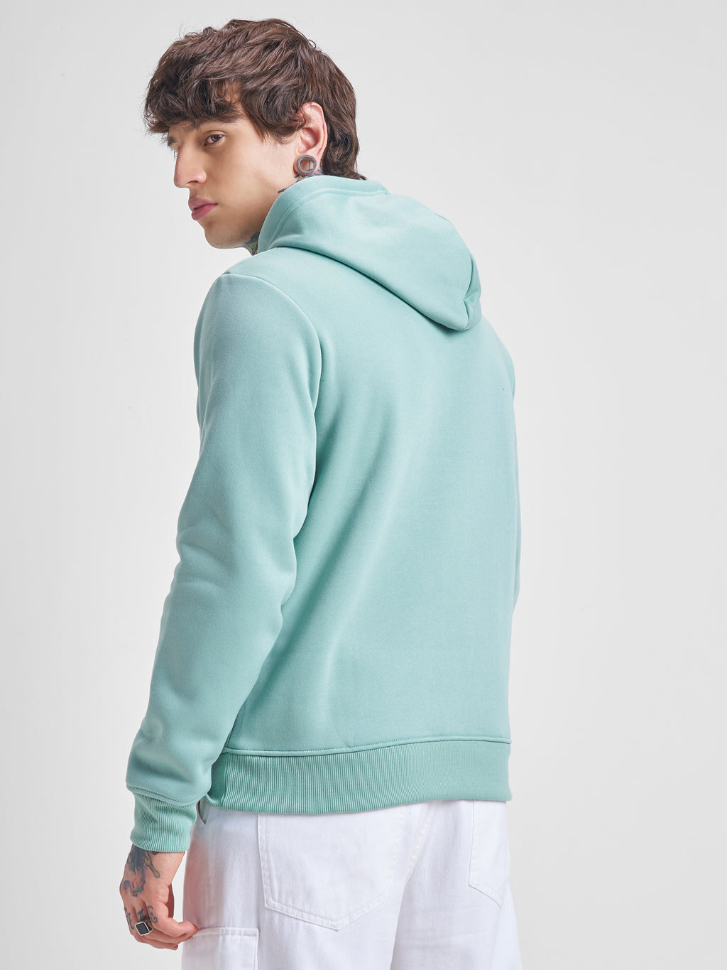 Highlander Men Blue Hooded Pullover Sweatshirt - Blue - Image 3
