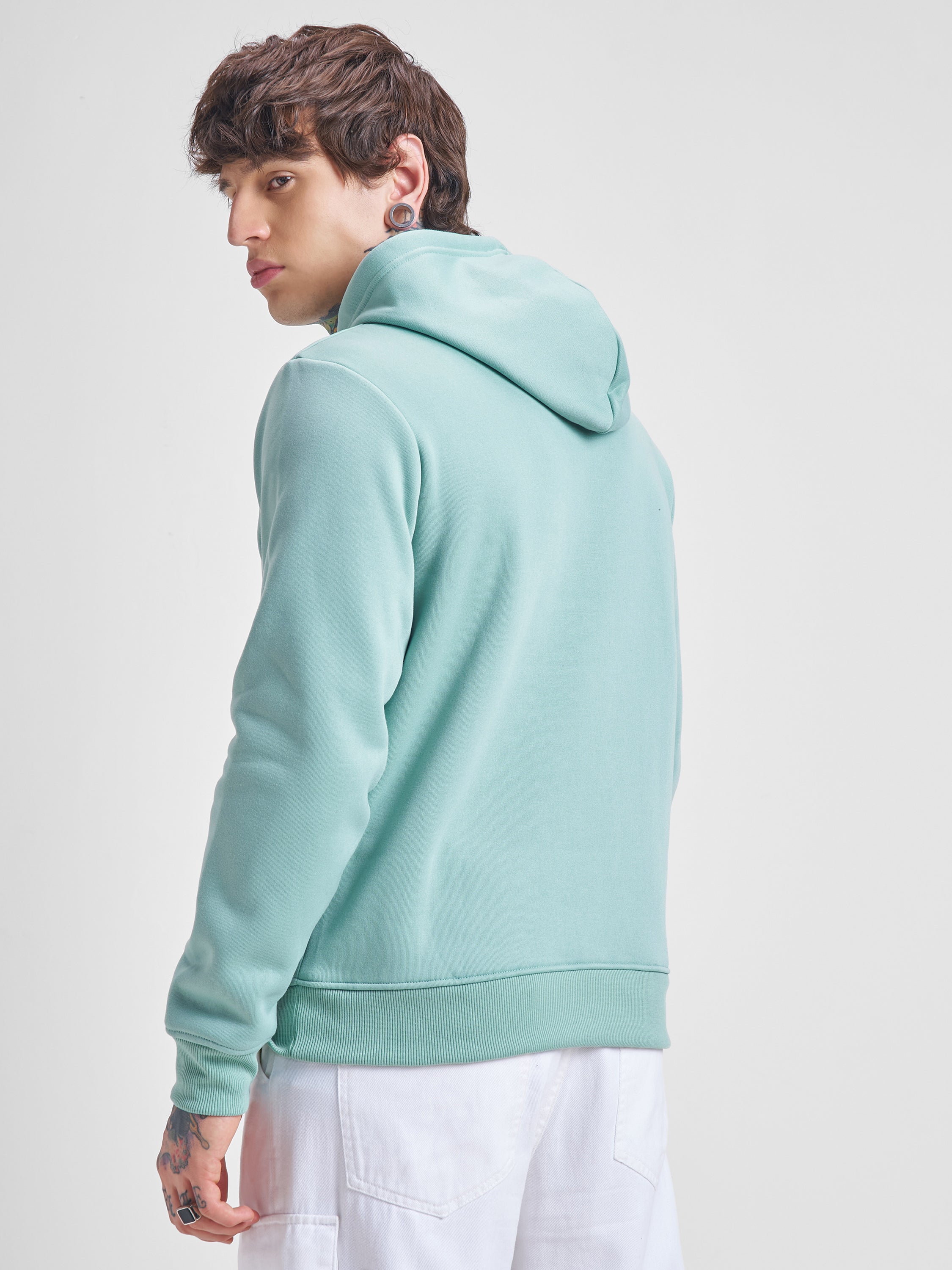 Highlander Men Blue Hooded Pullover Sweatshirt - Blue - Image 3