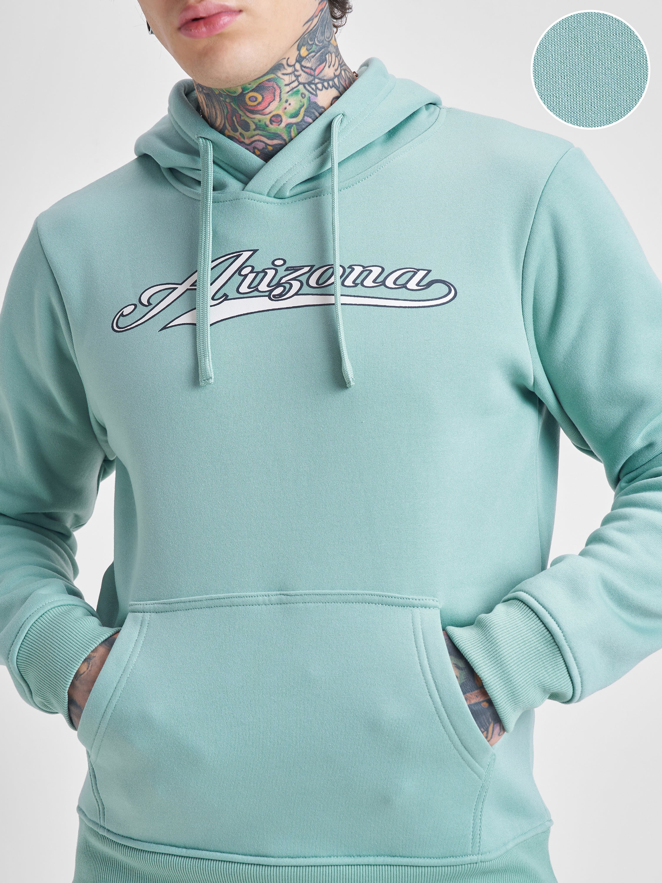 Highlander Men Blue Hooded Pullover Sweatshirt - Blue - Image 5