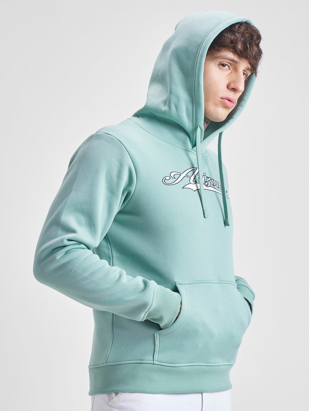 Highlander Men Blue Hooded Pullover Sweatshirt - Blue - Image 6