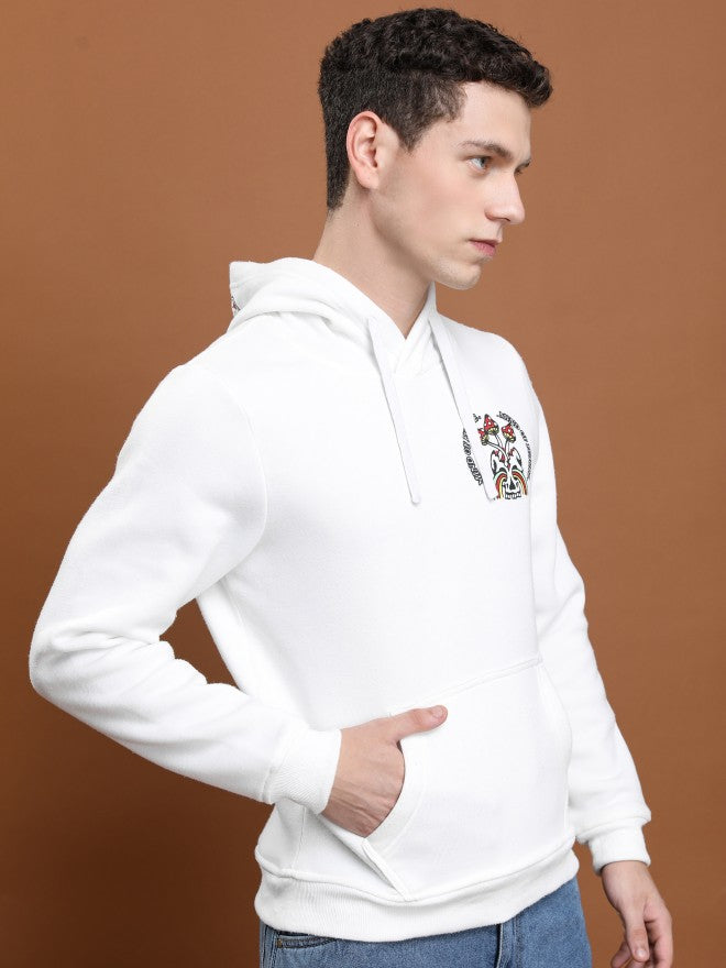 Highlander Men White Hooded Pullover Sweatshirt - White - Image 6
