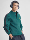 Highlander Men Green High Neck Pullover Sweatshirt - Green - Image 1