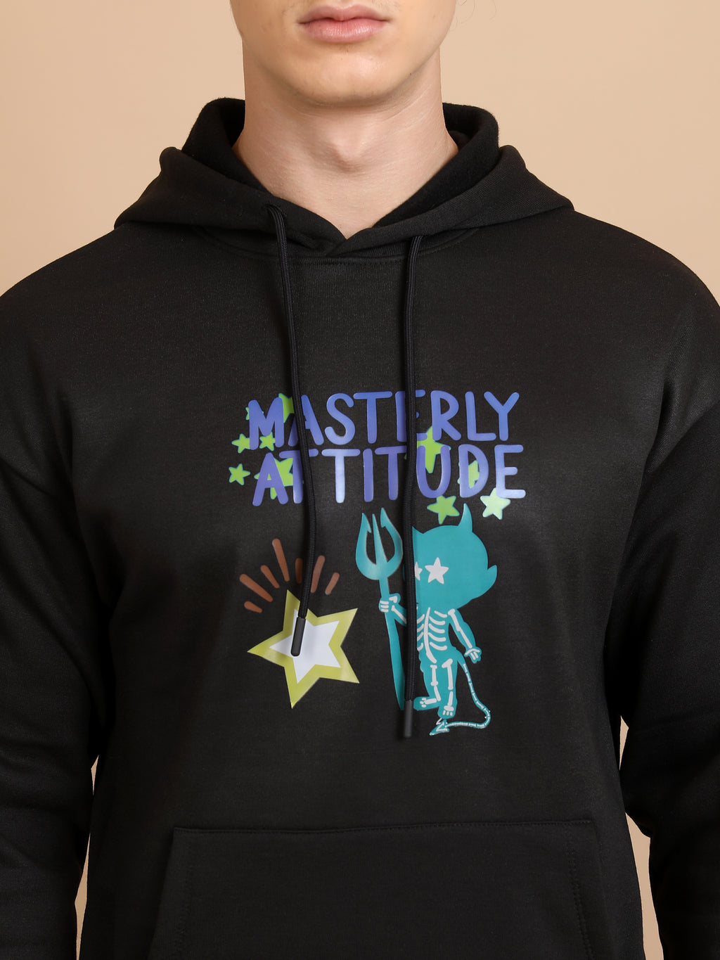 Highlander Men Black Hooded Pullover Sweatshirt - Black - Image 5