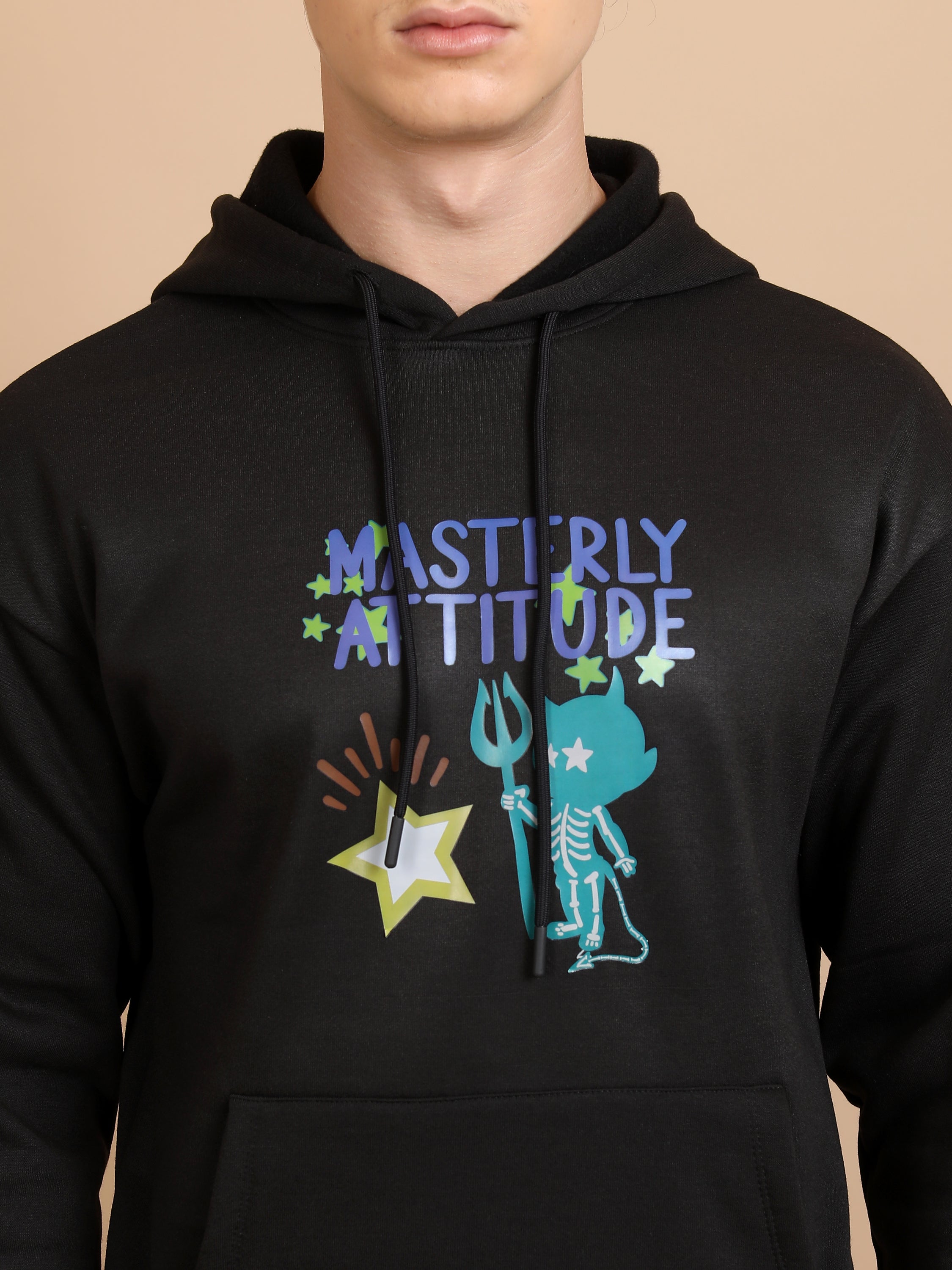 Highlander Men Black Hooded Pullover Sweatshirt - Black - Image 5