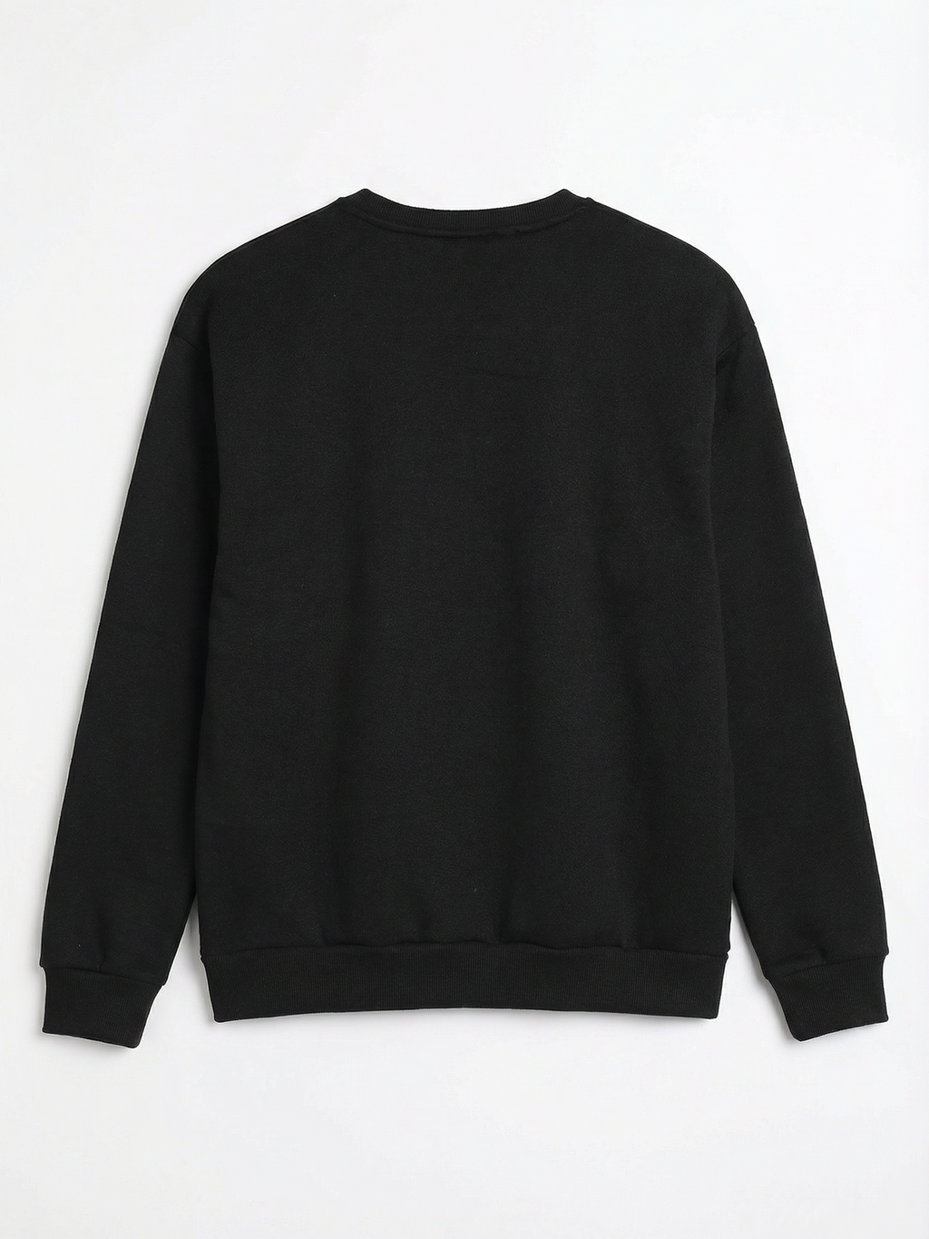 Highlander Men Black Round Neck Pullover Sweatshirt - Black - Image 5