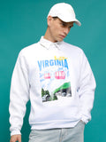 Highlander Men White Round Neck Pullover Sweatshirt - White - Image 1