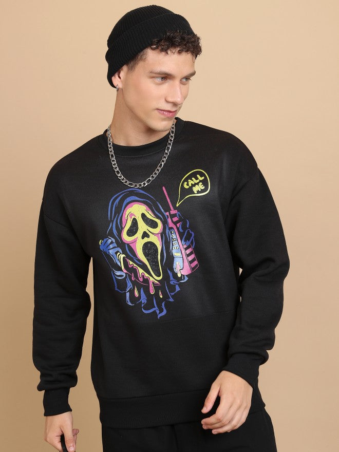 Highlander Men Black Printed Sweatshirt - Black - Image 1