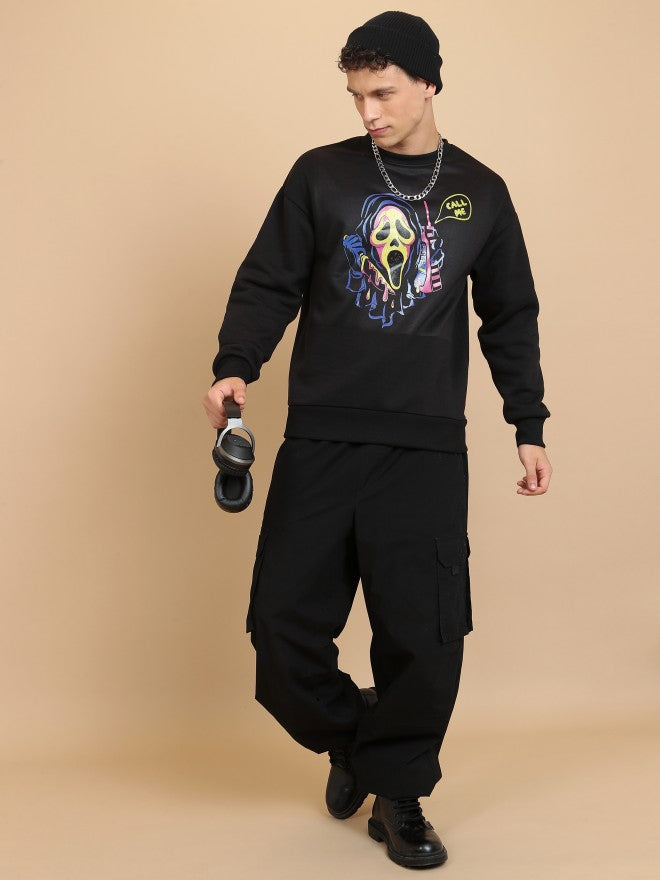 Highlander Men Black Printed Sweatshirt - Black - Image 2