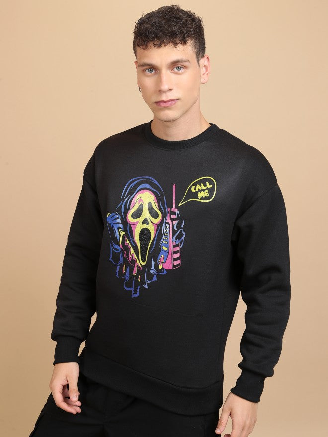 Highlander Men Black Printed Sweatshirt - Black - Image 4