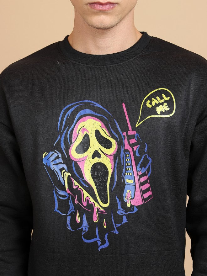 Highlander Men Black Printed Sweatshirt - Black - Image 5
