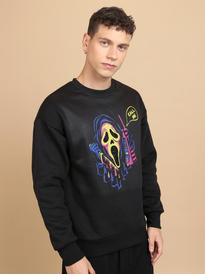 Highlander Men Black Printed Sweatshirt - Black - Image 6