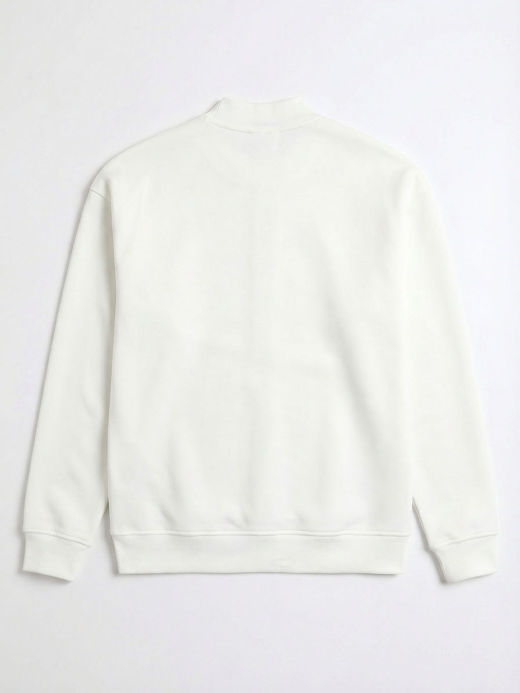 Highlander Men White Round Neck Pullover Sweatshirt - White - Image 5