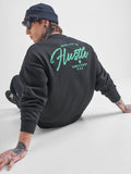 Highlander Men Black Round Neck Pullover Sweatshirt - Black - Image 1