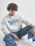 Highlander Men White Round Neck Pullover Sweatshirt - White - Image 1