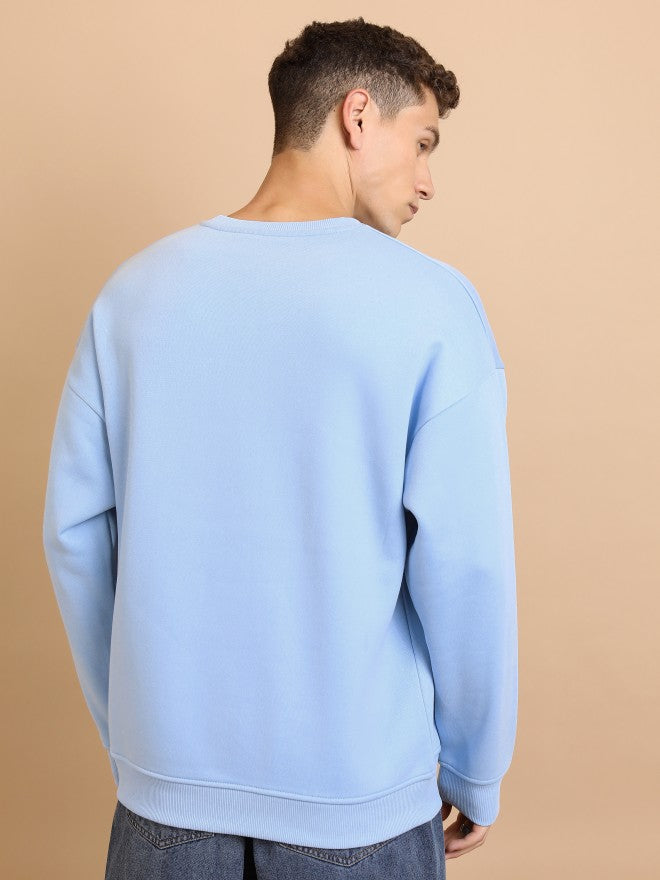 Highlander Men Blue Round Neck Pullover Sweatshirt - Blue - Image 3
