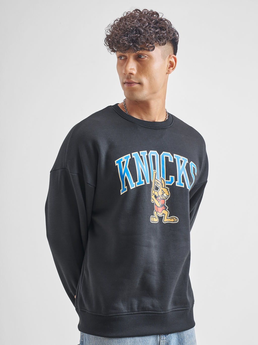 Highlander Men Black Round Neck Pullover Sweatshirt - Black - Image 6