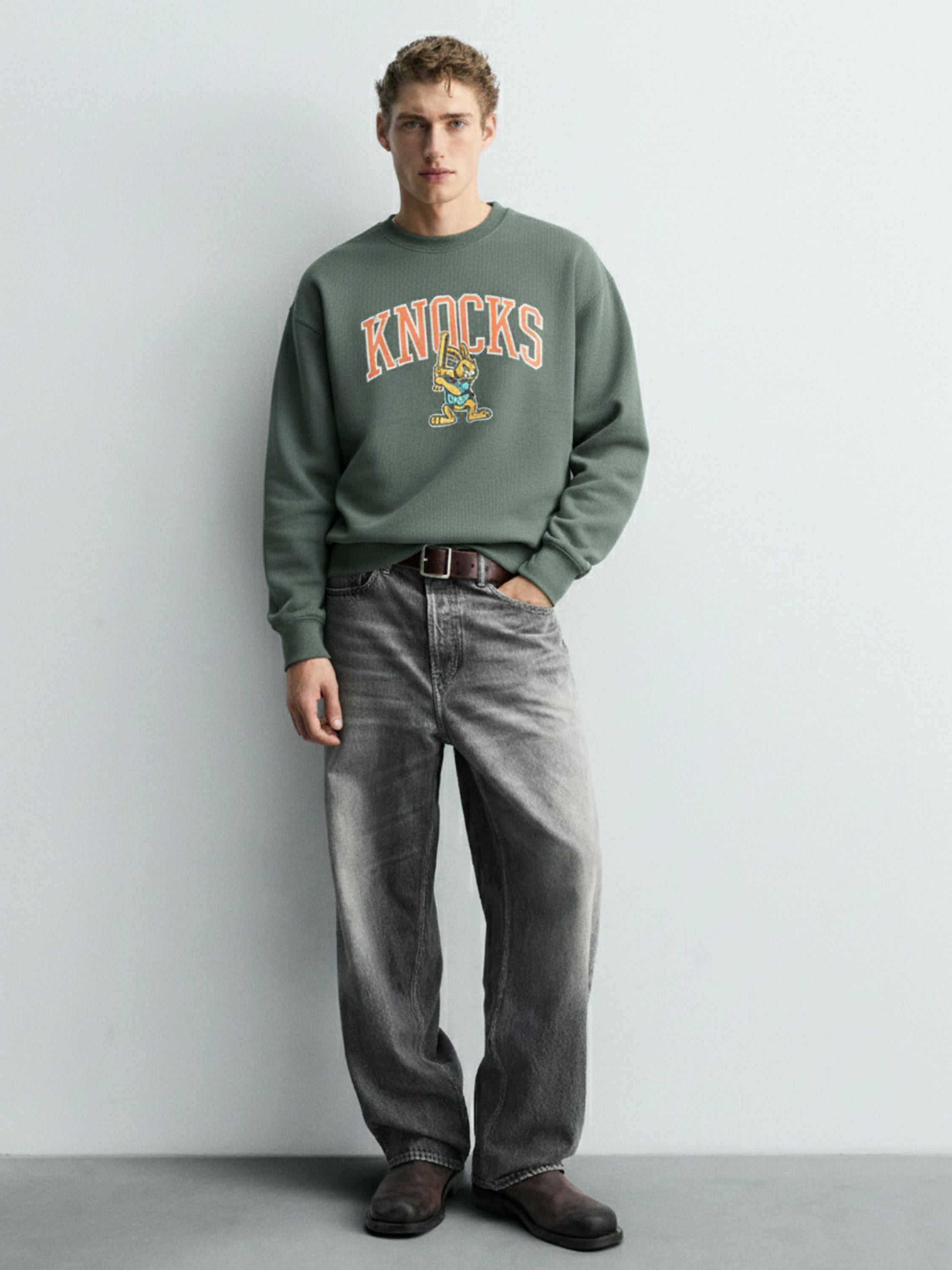 Highlander Men Green Round Neck Pullover Sweatshirt - Green - Image 2