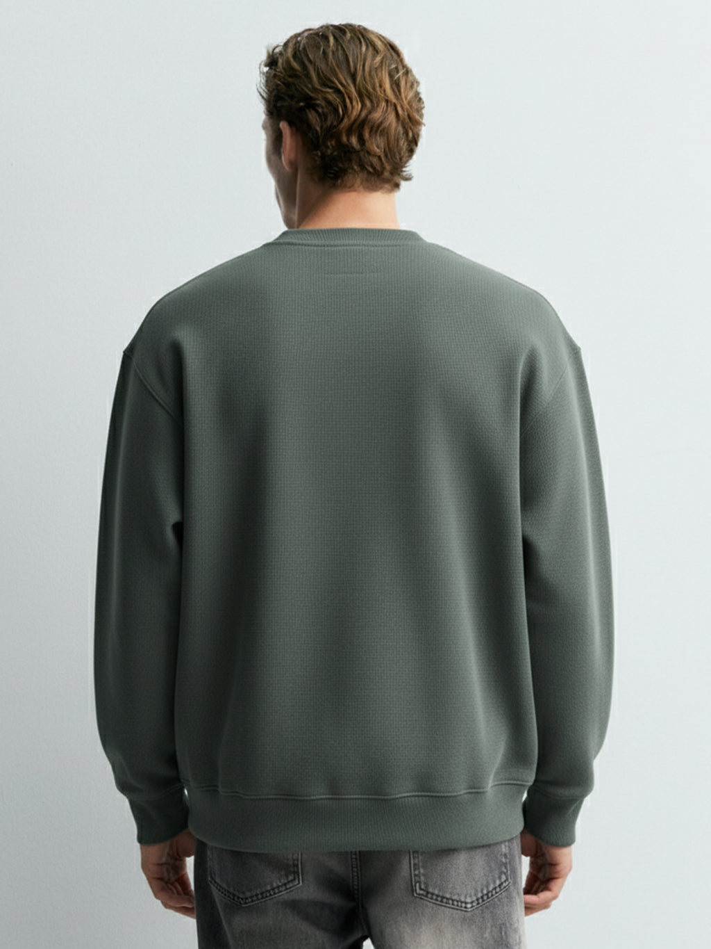 Highlander Men Green Round Neck Pullover Sweatshirt - Green - Image 3