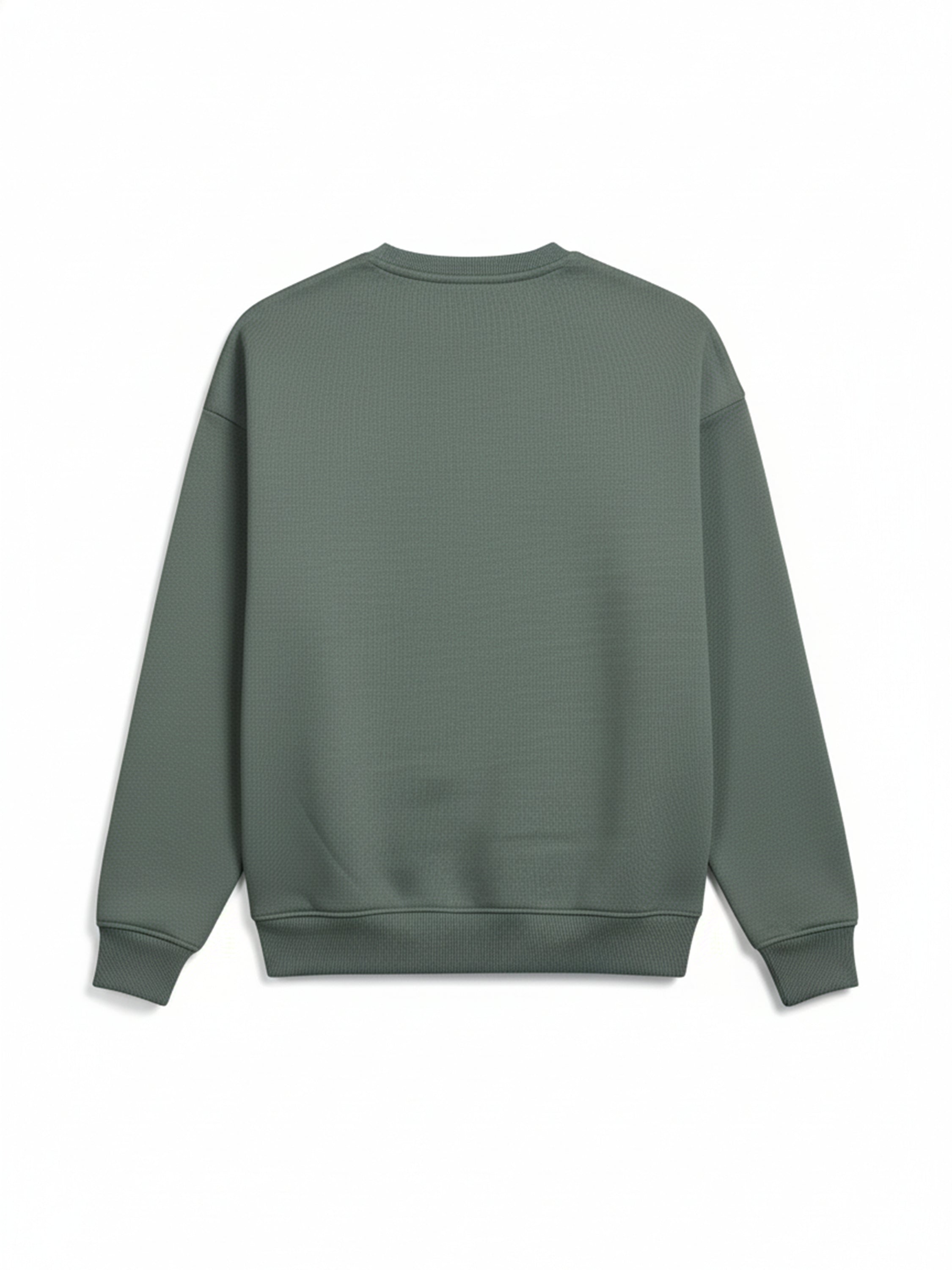 Highlander Men Green Round Neck Pullover Sweatshirt - Green - Image 5