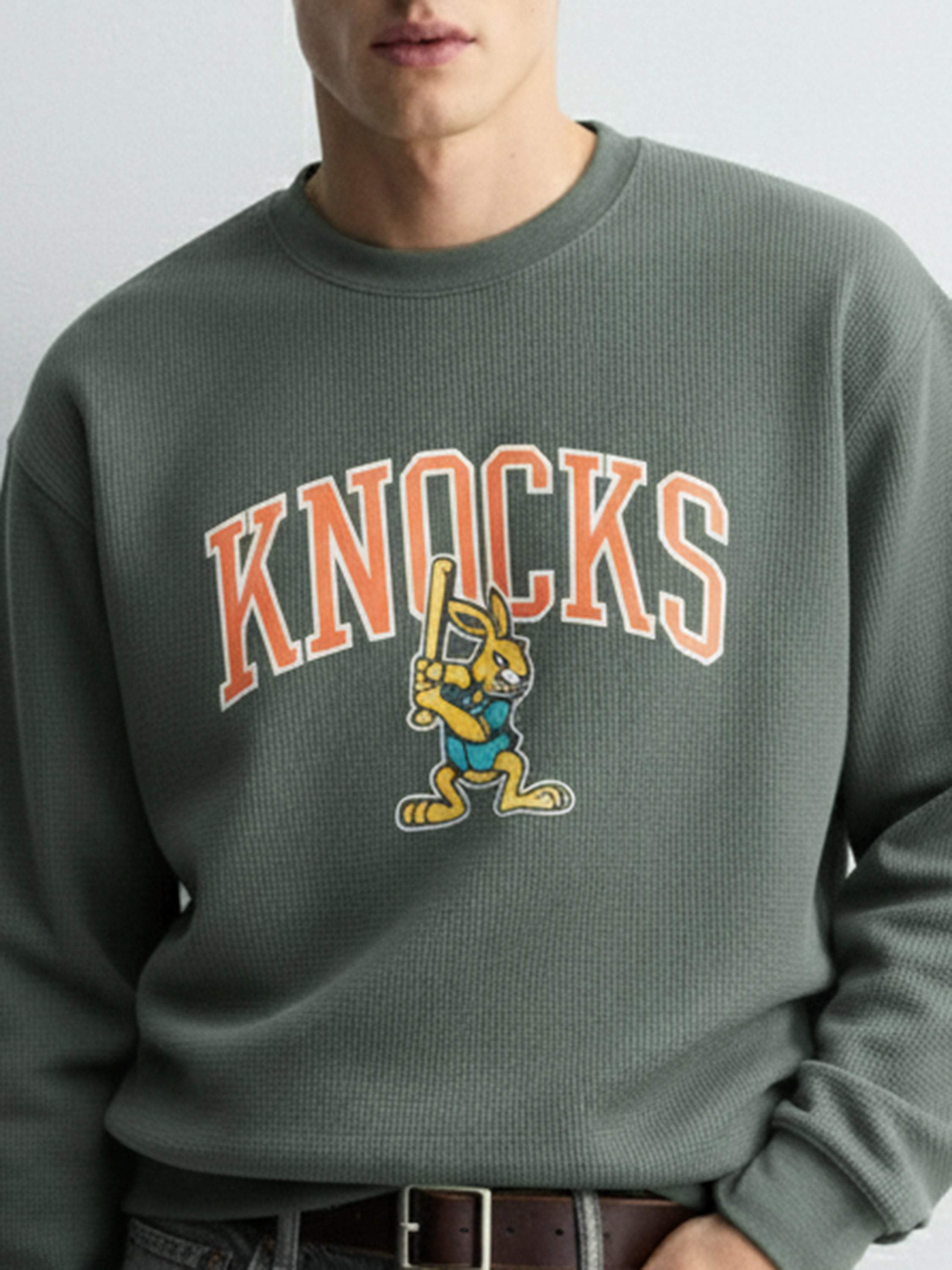 Highlander Men Green Round Neck Pullover Sweatshirt - Green - Image 6