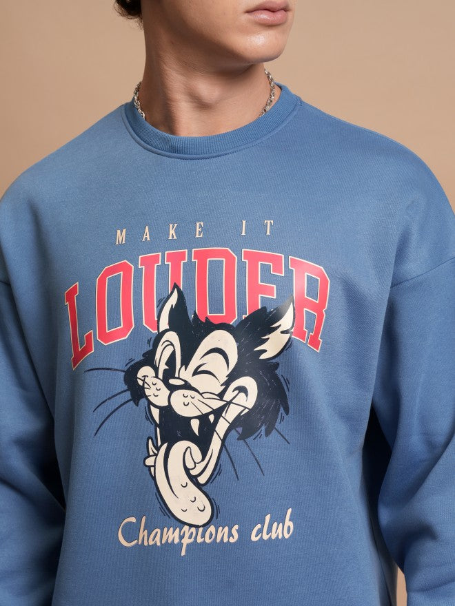 Highlander Men Blue Round Neck Pullover Sweatshirt - Blue - Image 5