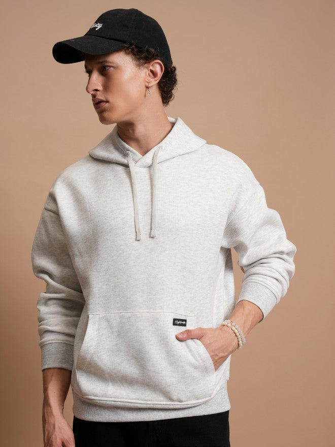 Highlander Men White Hooded Pullover Sweatshirt - White - Image 1