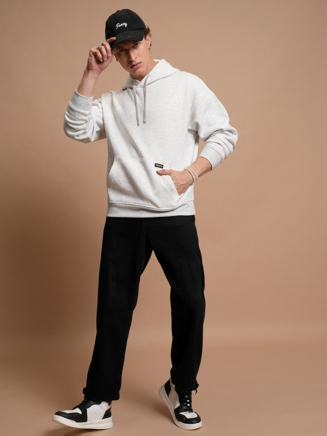 Highlander Men White Hooded Pullover Sweatshirt - White - Image 2