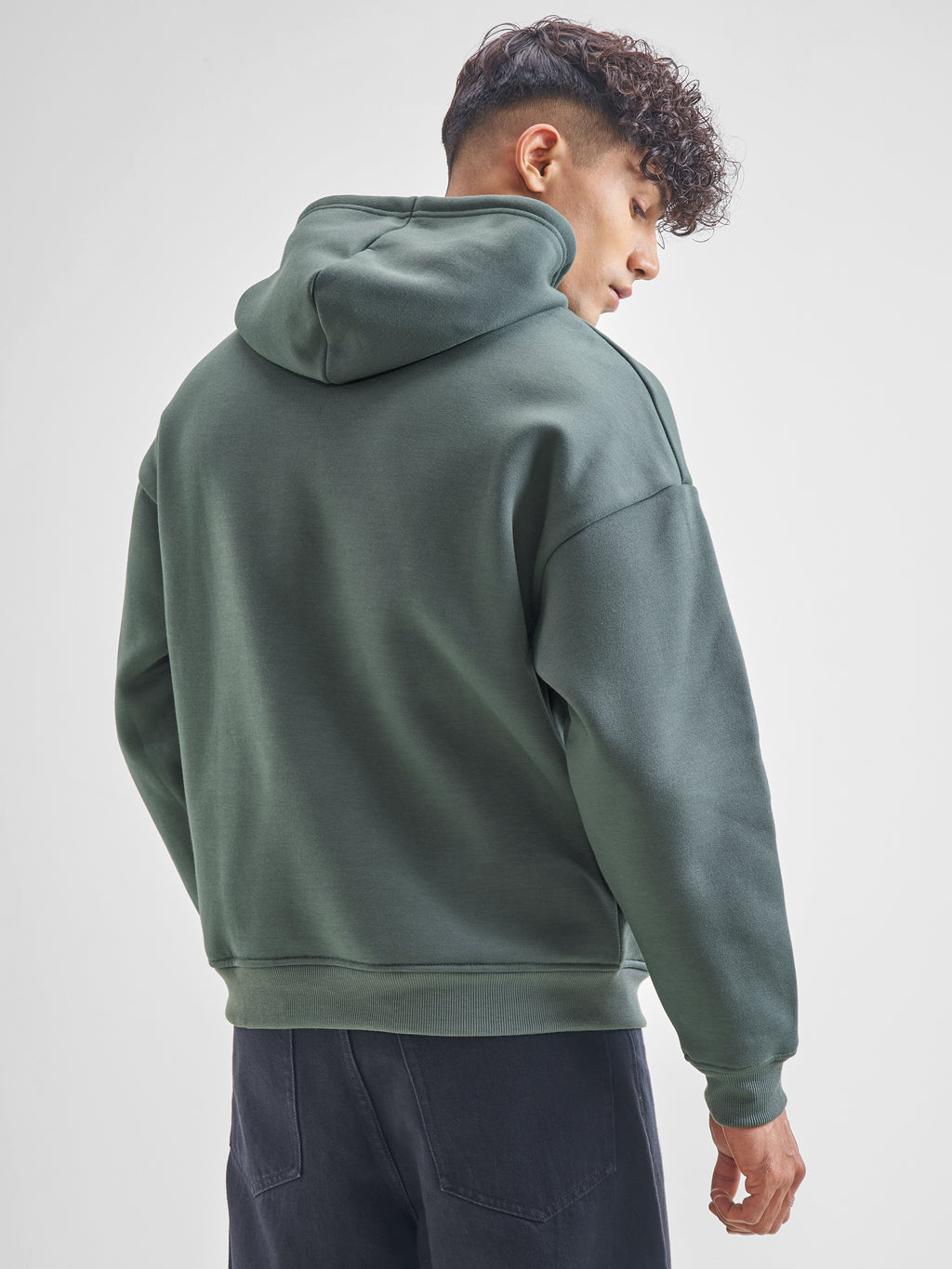 Highlander Men Green Hooded Pullover Sweatshirt - Green - Image 3