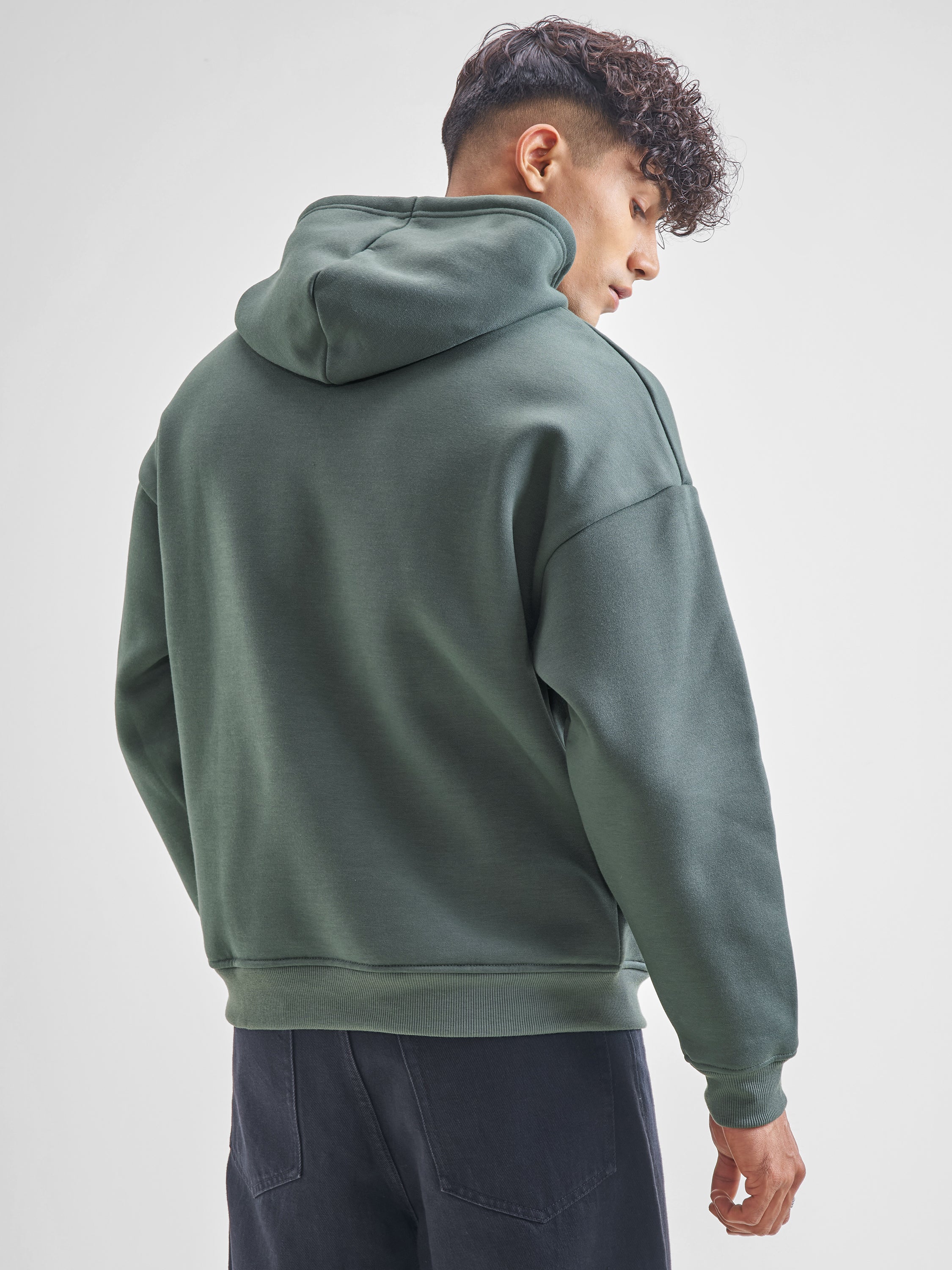Highlander Men Green Hooded Pullover Sweatshirt - Green - Image 3