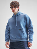 Highlander Men Blue Hooded Pullover Sweatshirt - Blue - Image 1