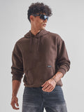 Highlander Men Brown Hooded Pullover Sweatshirt - Brown - Image 1