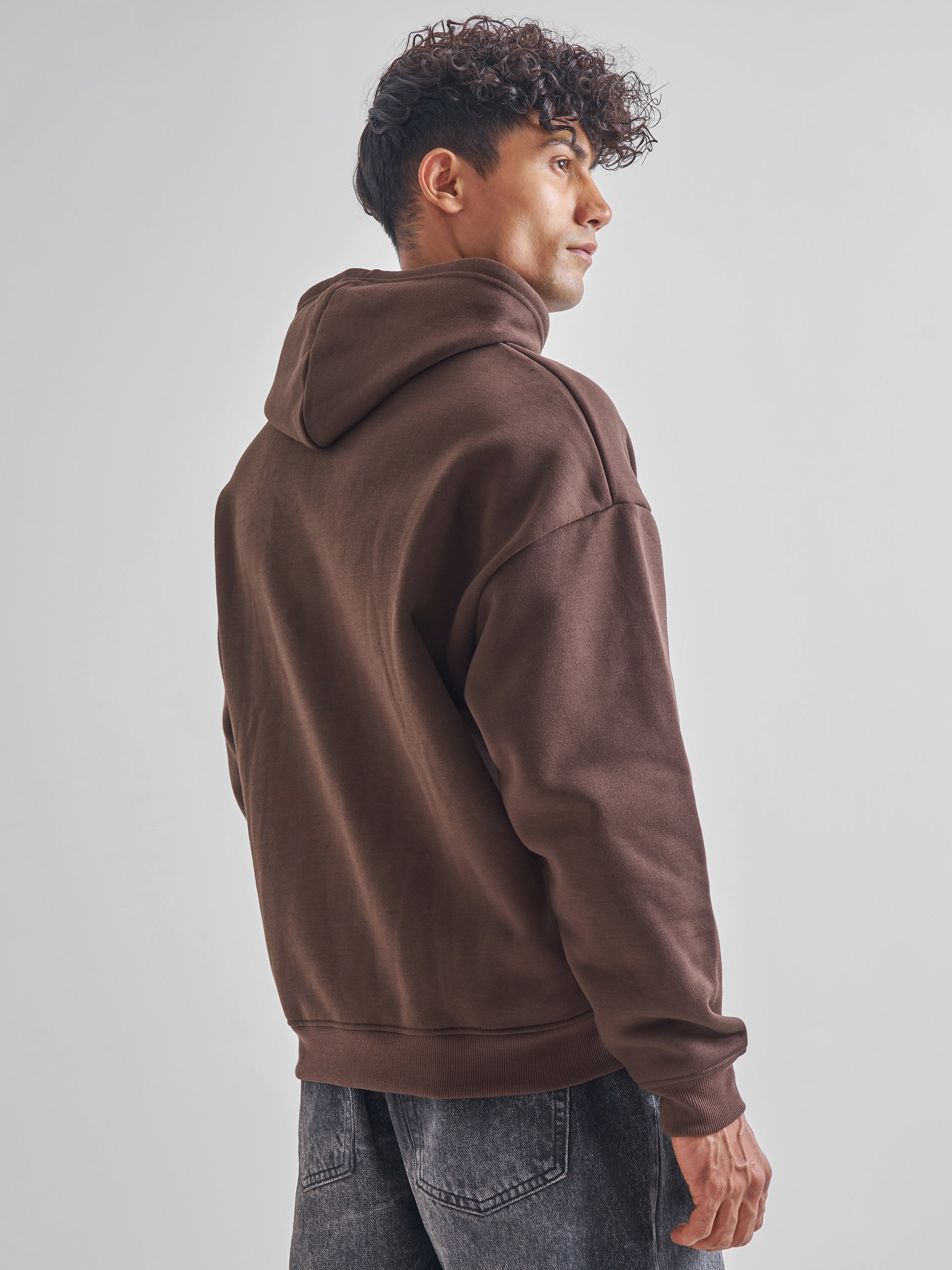 Highlander Men Brown Hooded Pullover Sweatshirt - Brown - Image 3