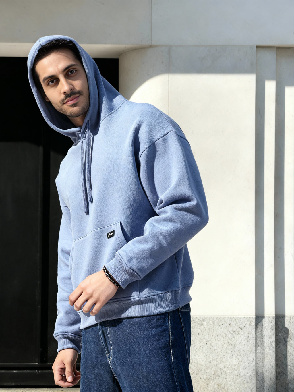 Highlander Men Purple Hooded Pullover Sweatshirt - Purple - Image 4