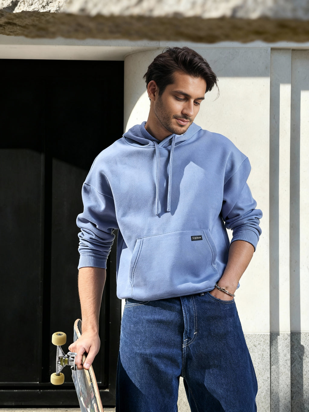Highlander Men Purple Hooded Pullover Sweatshirt - Purple - Image 6