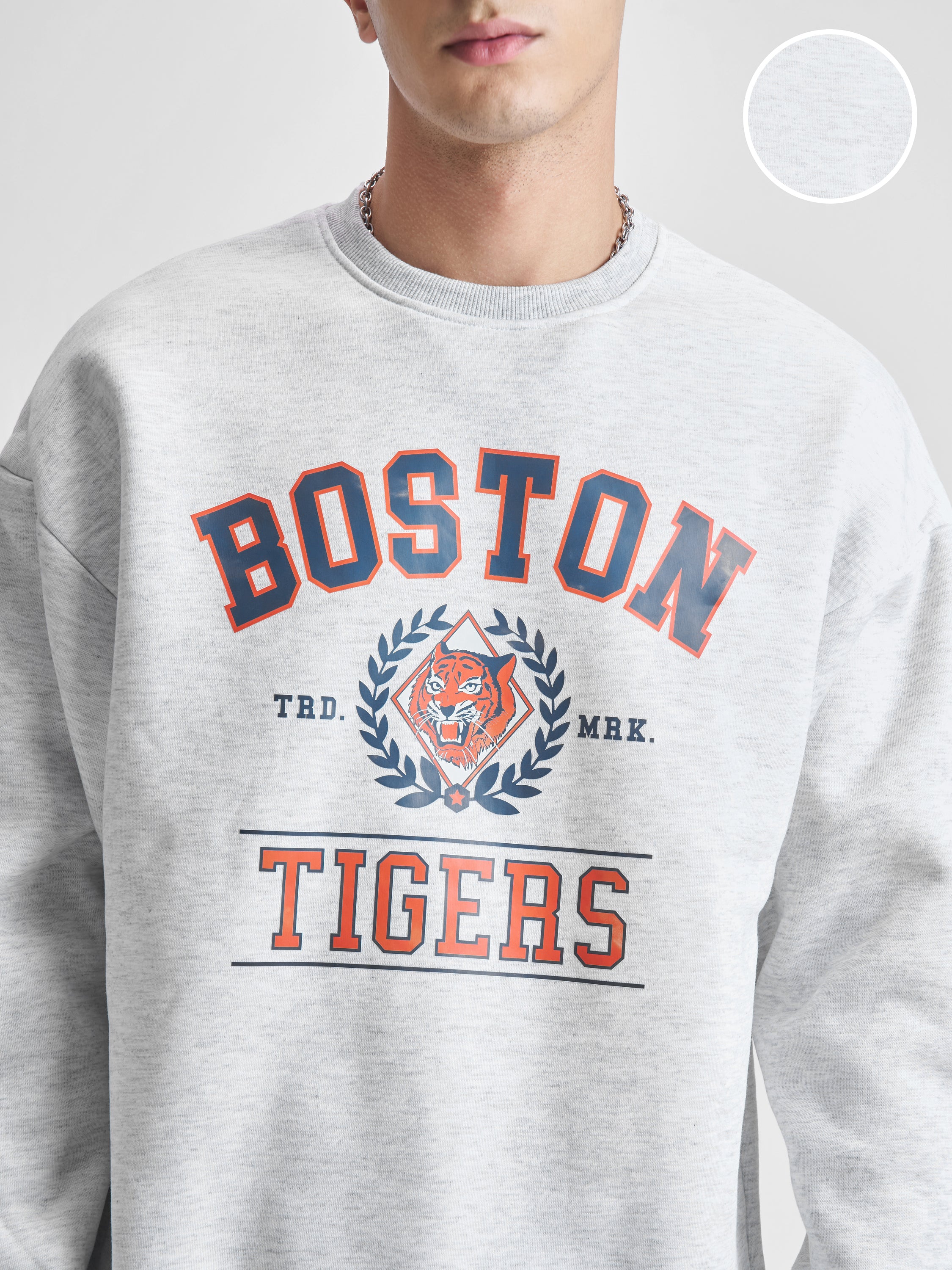 Highlander Men White Round Neck Pullover Sweatshirt - White - Image 5