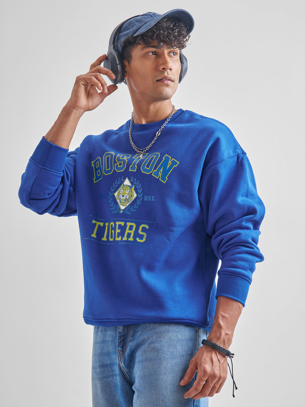Highlander Men Blue Round Neck Pullover Sweatshirt - Blue - Image 4