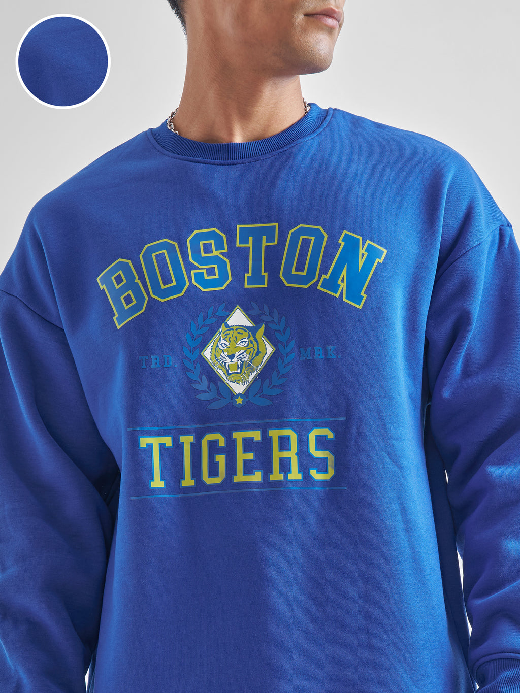 Highlander Men Blue Round Neck Pullover Sweatshirt - Blue - Image 5