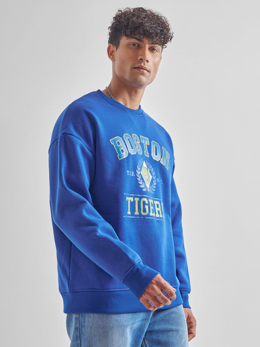 Highlander Men Blue Round Neck Pullover Sweatshirt - Blue - Image 6