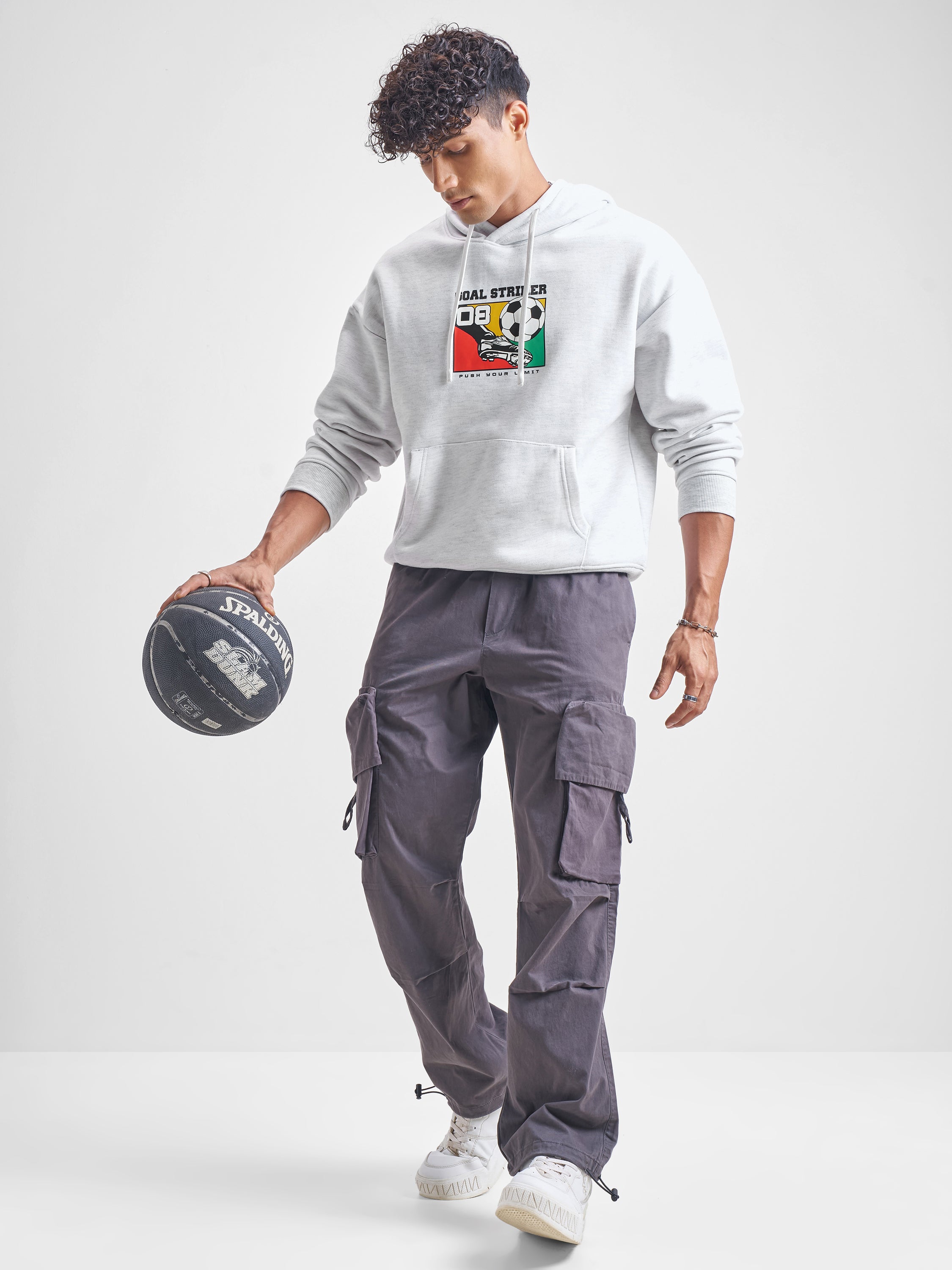 Highlander Men White Hooded Pullover Sweatshirt - White - Image 2