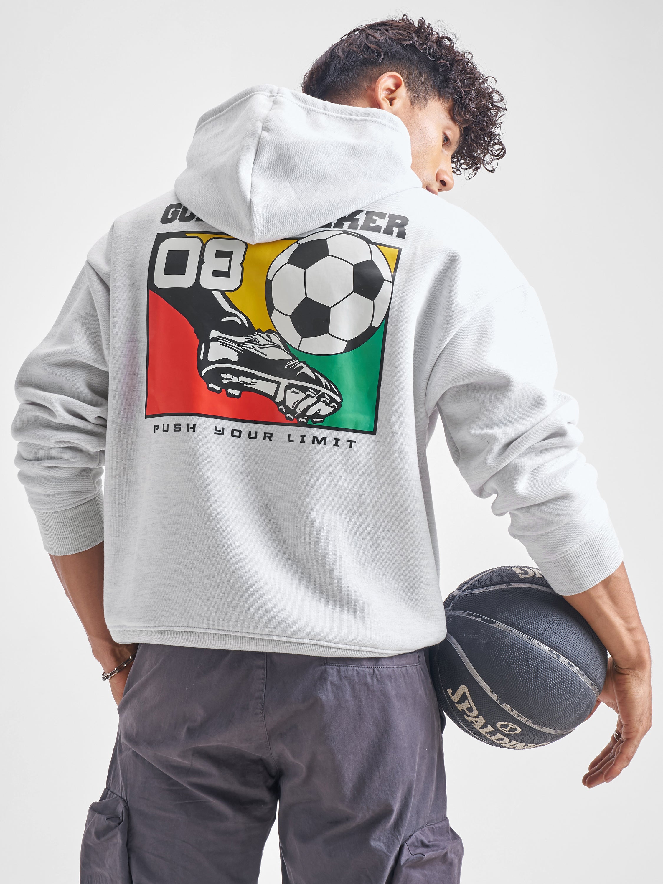 Highlander Men White Hooded Pullover Sweatshirt - White - Image 3