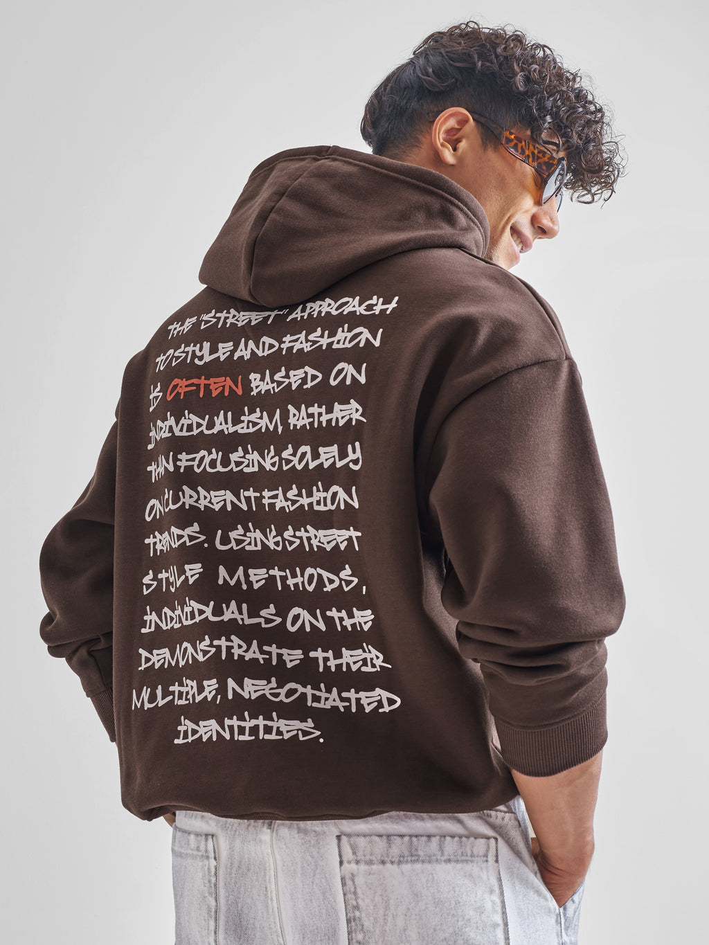 Highlander Men Brown Hooded Pullover Sweatshirt - Brown - Image 1