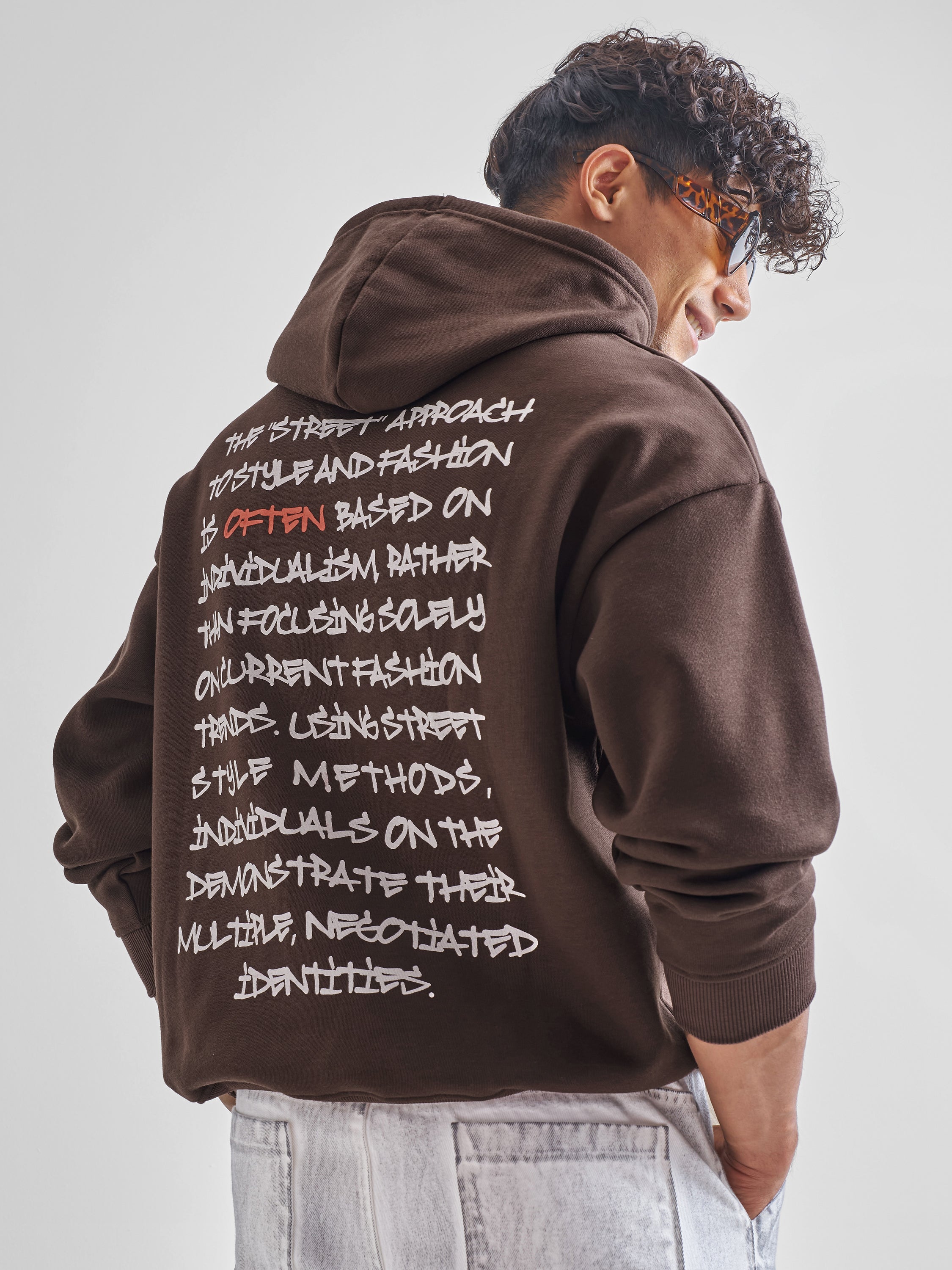 Highlander Men Brown Hooded Pullover Sweatshirt - Brown - Image 1
