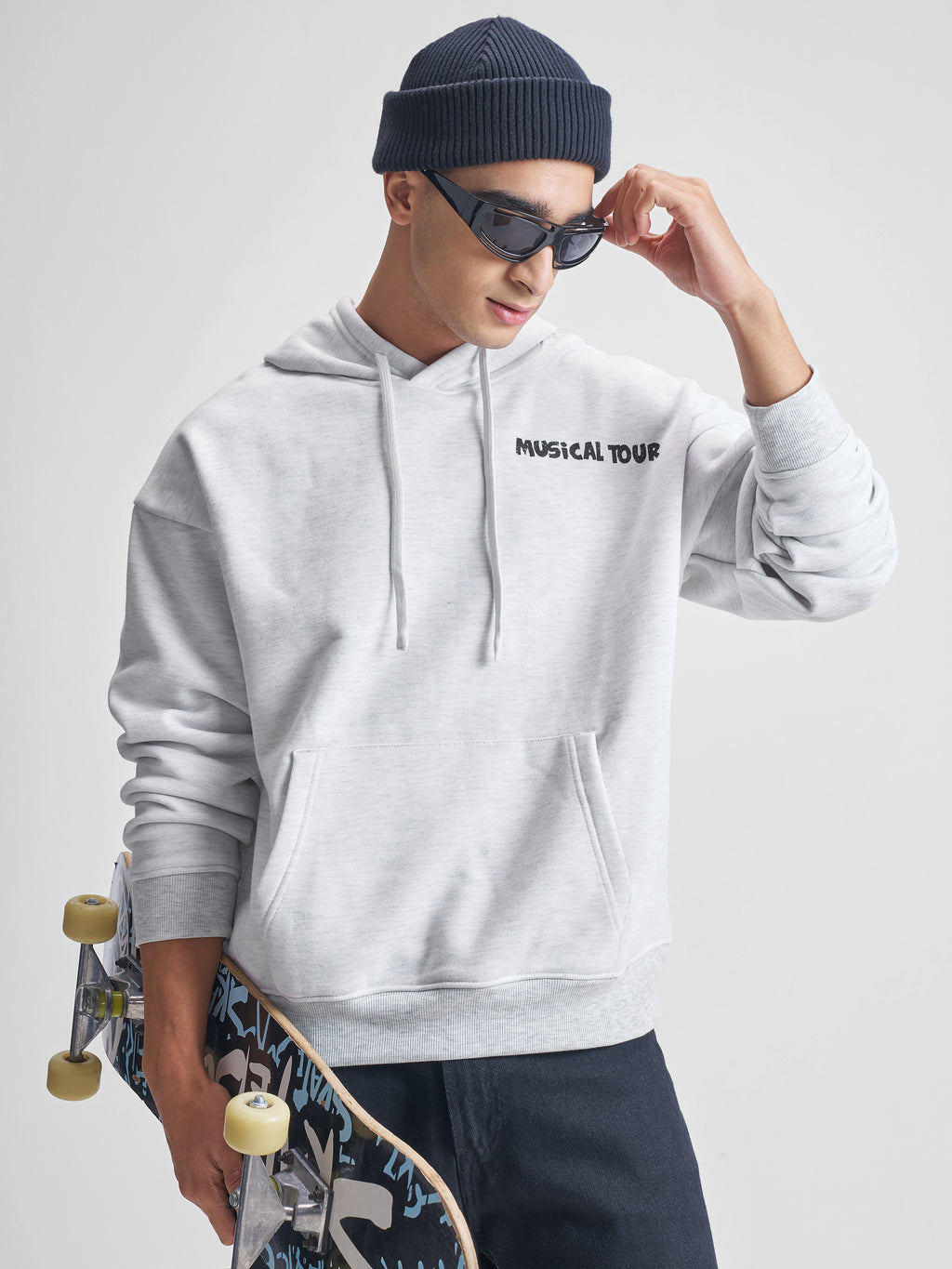 Highlander Men White Hooded Pullover Sweatshirt - White - Image 1