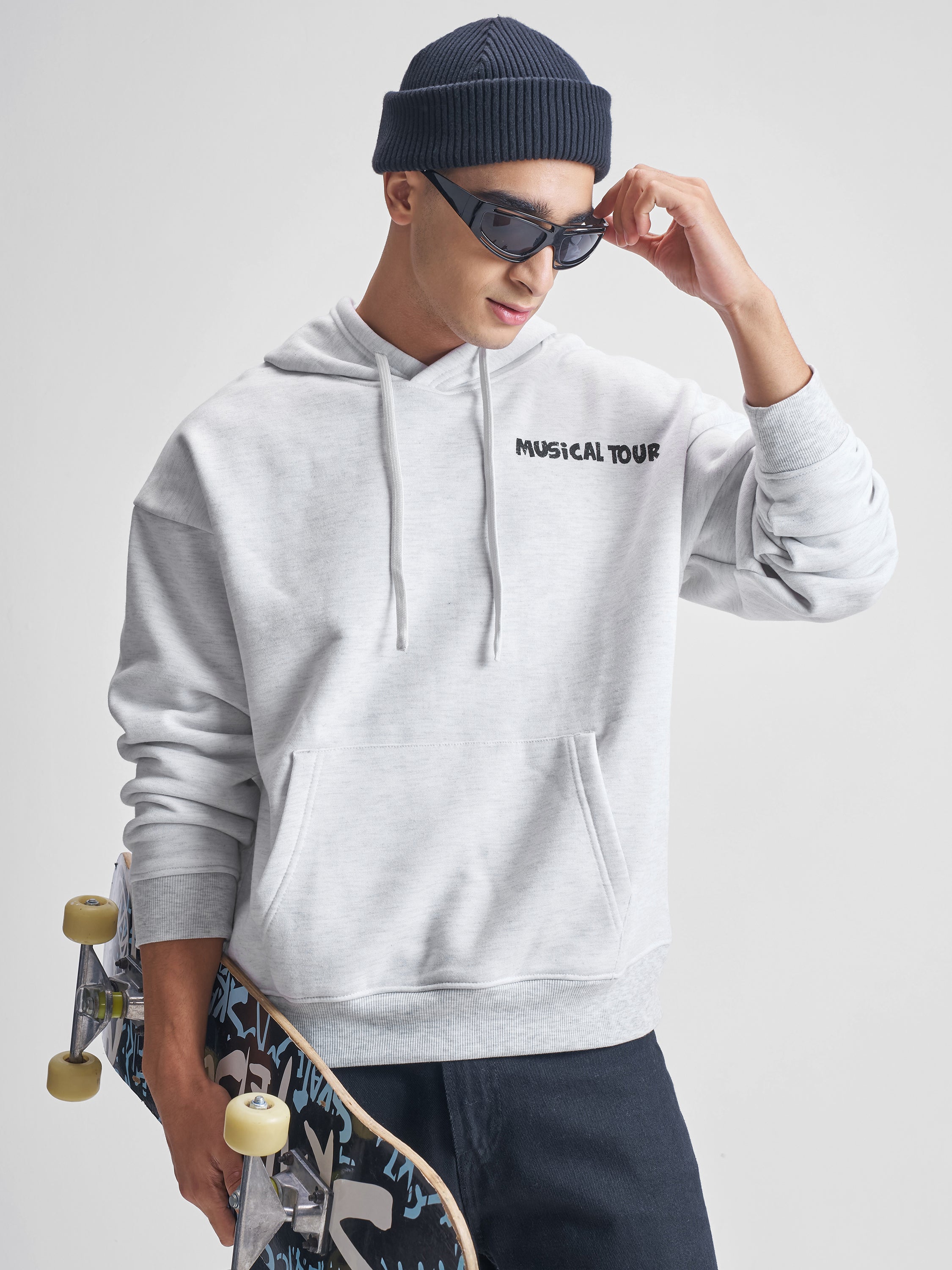 Highlander Men White Hooded Pullover Sweatshirt - White - Image 1