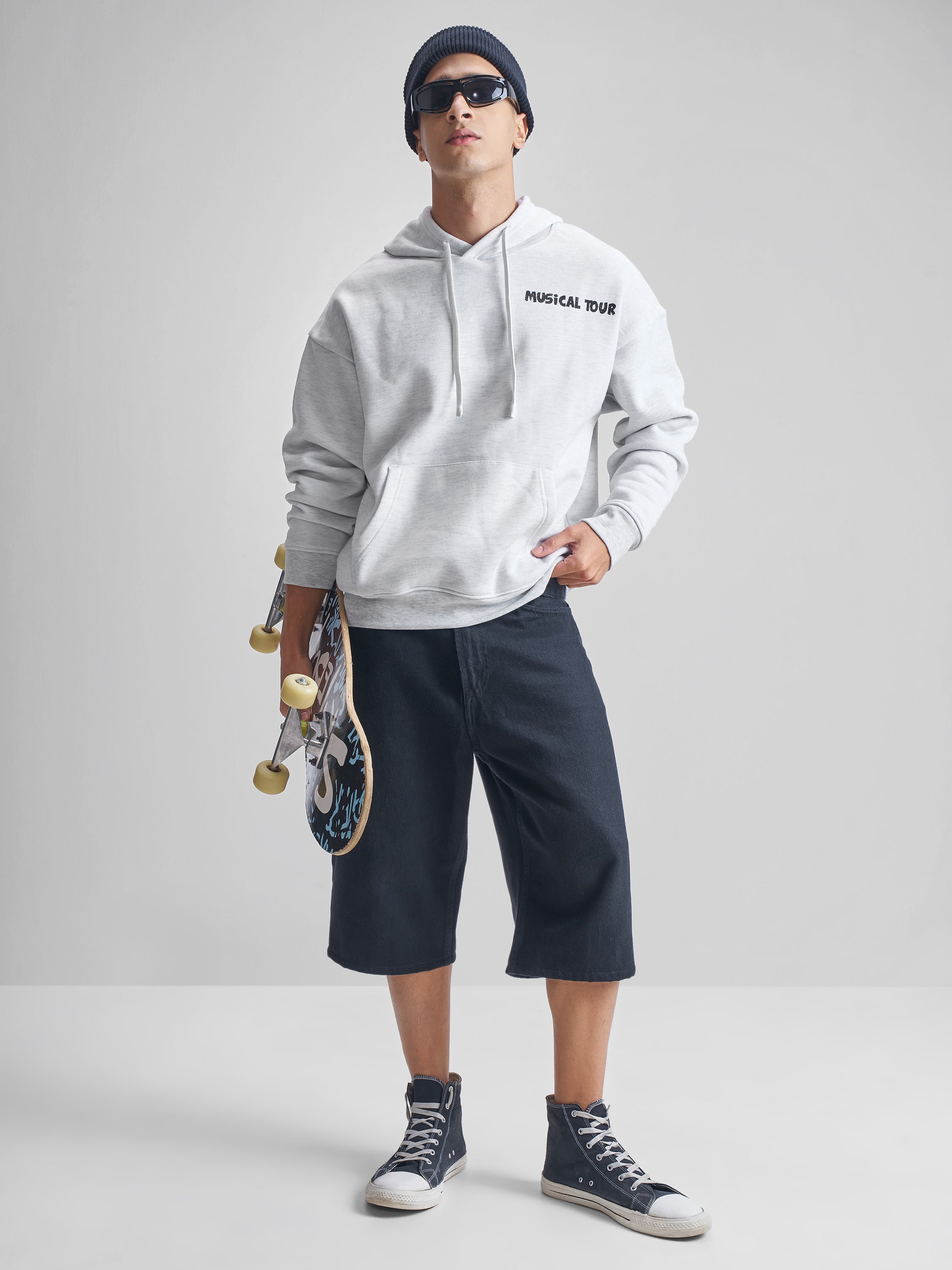 Highlander Men White Hooded Pullover Sweatshirt - White - Image 2