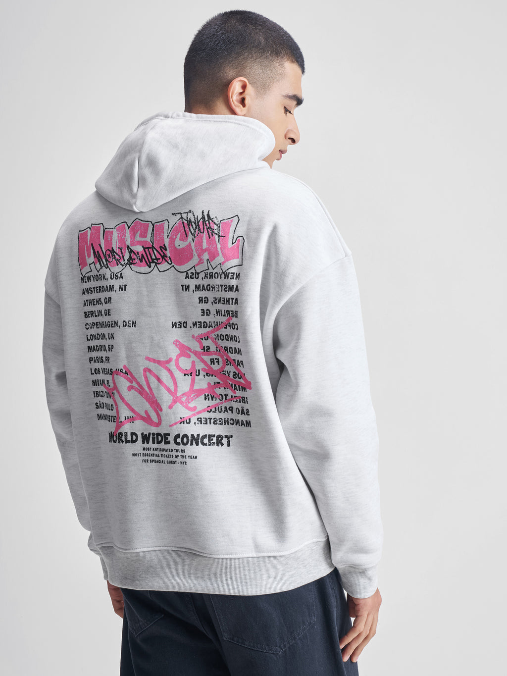 Highlander Men White Hooded Pullover Sweatshirt - White - Image 3