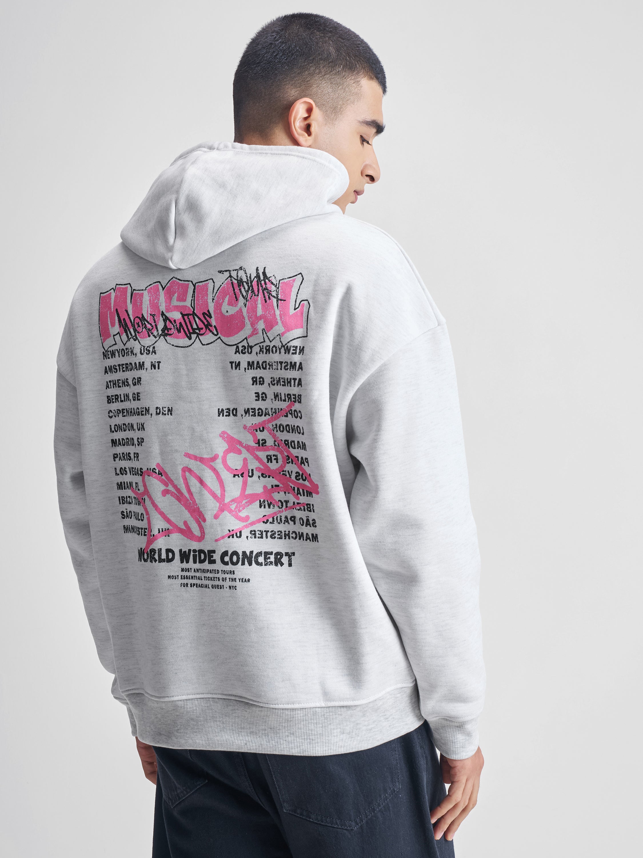 Highlander Men White Hooded Pullover Sweatshirt - White - Image 3