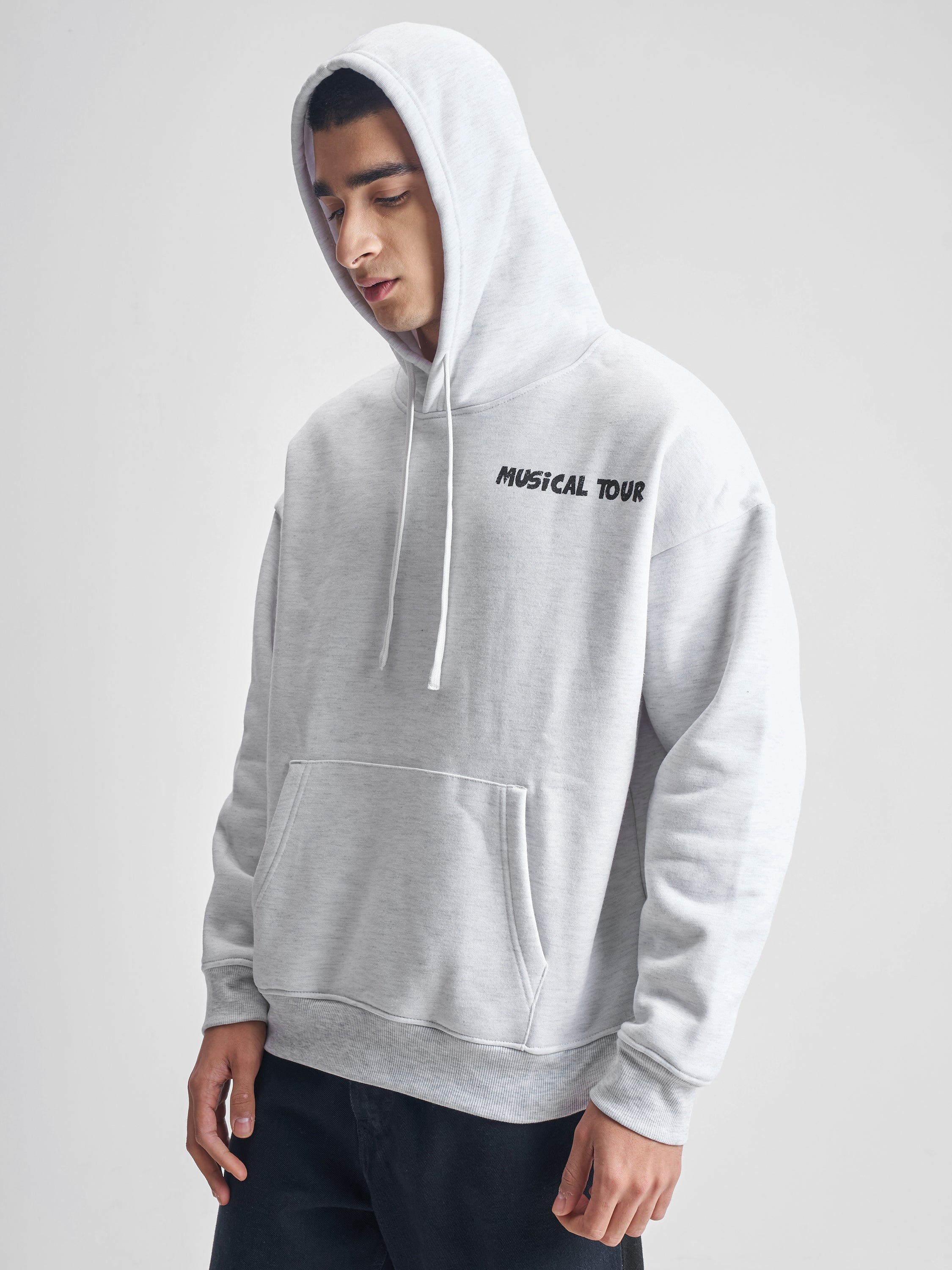 Highlander Men White Hooded Pullover Sweatshirt - White - Image 4