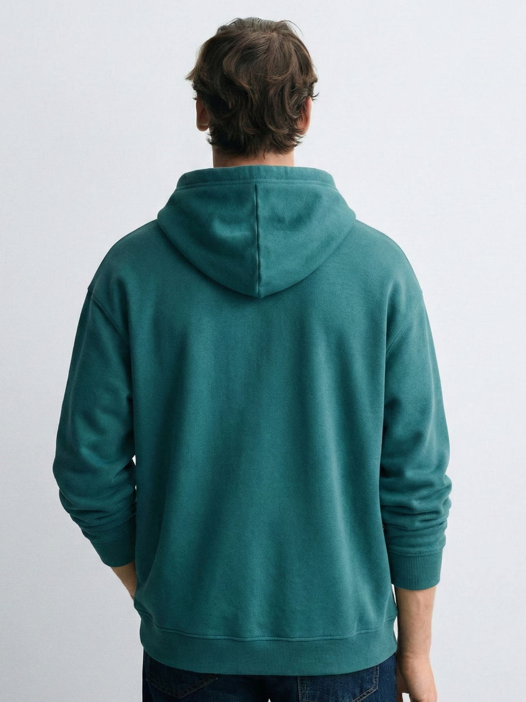 Highlander Men Teal Hooded Pullover Sweatshirt - Teal - Image 2