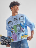 Highlander Men Blue Round Neck Pullover Sweatshirt - Blue - Image 1